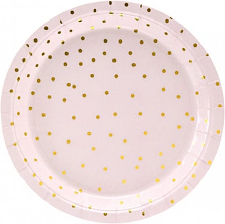 Borden Polka Dots Gold (6 stuks)
