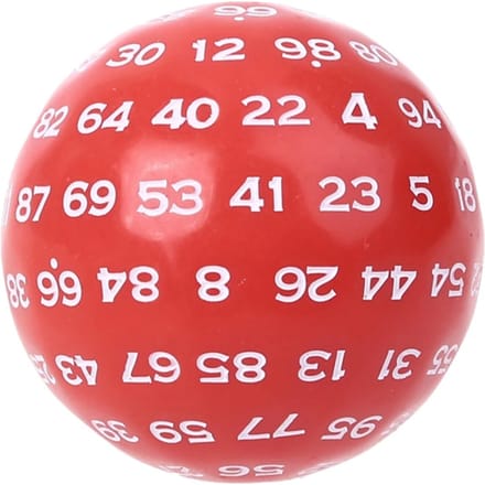 Dés en acrylique à 100 faces D100 pour jeu de rôle de table, jeu de bar, club, jeu de table, accessoires de jeu de société