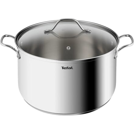 Tefal Intuition soeppan - 30 cm, RVS, glazen deksel