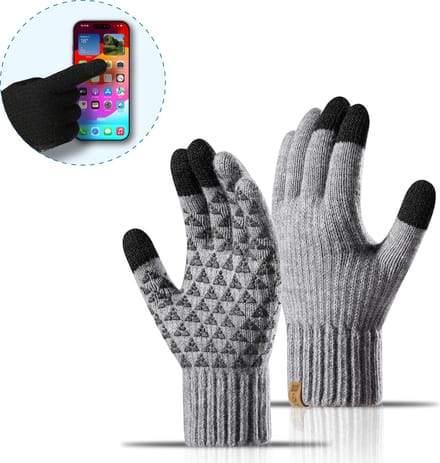 MobyDefend Touchscreen Handschoenen - Grijs - Maat L/XL