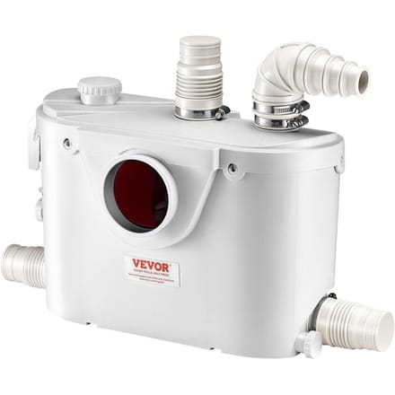 Versnijderpomp 500W 29 GPM Debiet 26 ft Opvoerhoogte voor Toilet Keldergootsteen