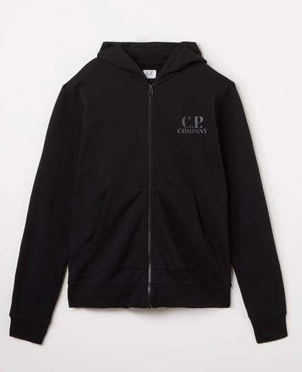 C.P. Company Junior Sweatvest met logoprint - Zwart - Maat 140