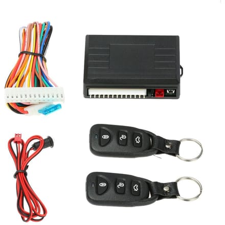 Universele autodeurslot kofferbakontgrendeling Keyless Entry-systeem Centrale vergrendelingsset met afstandsbediening A black