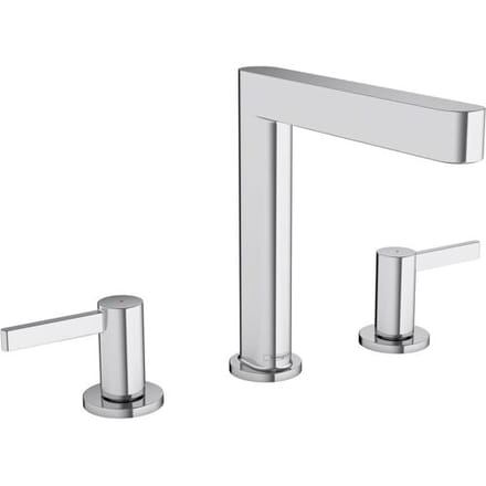 Hansgrohe Finoris 3-hole basin mixer 160 with push-open 76034000