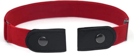 Scoby - Elastische Broekriem - Elastische Riem - Gespvrij - Unisex - Rood