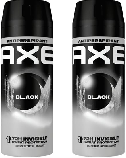 Axe Deo Spray Black Dry - 2 x 150 ml - 72H Anti-Perspirant - Anti Sweat