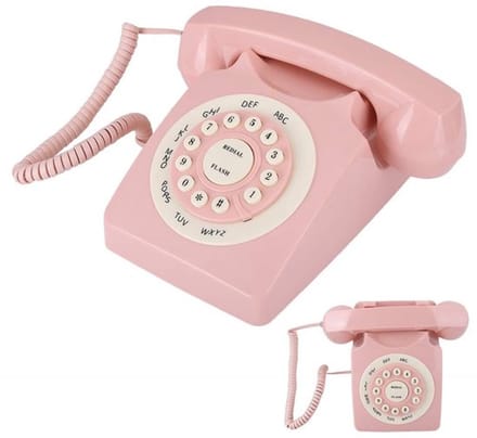Retro vaste telefoon met snoer in vintage stijl - dailygoods