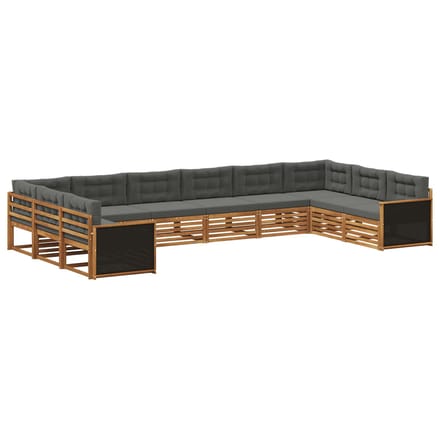 vidaXL - Sofa-Sets - 10 - st - Massief - Acacia - Hout