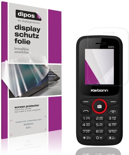 dipos – 4x Beschermfolie geschikt voor Karbonn KX1i | Krasbestendige & heldere Screenprotector Ultra-Thin