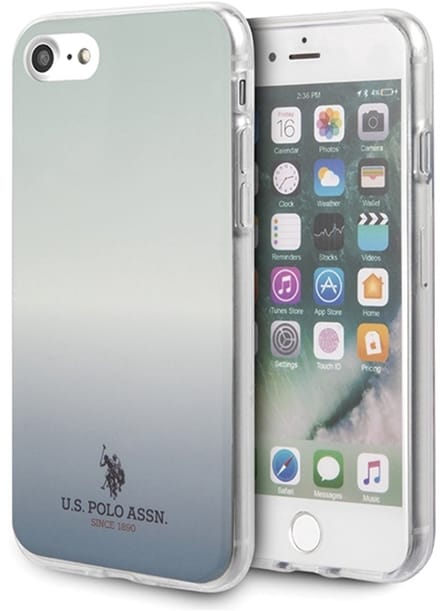 U.S. Polo Assn. Gradient Collectie - Telefoonhoesje - iPhone 7 - Niebieski - Gradient Patroon