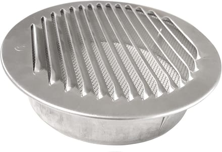 Weerbestendig ventilatierooster 80 mm aluminium met insectenhor