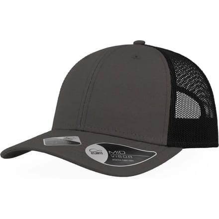 Atlantis Headwear Recy Three Cap AT671 - Dark Grey/Black - One size