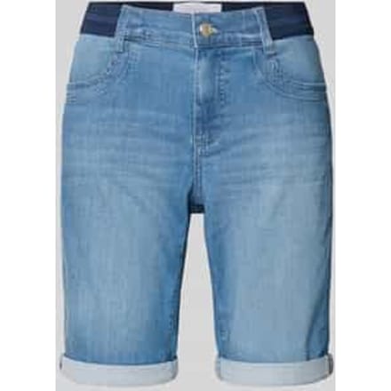 Korte jeans met omslag en elastische band