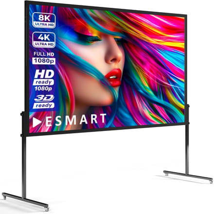 Projectiescherm Vouwframe - Thuisbioscoop Scherm - Films Presentaties - Gelijkmatige Lichtverdeling - 266 x 149 cm - Wit