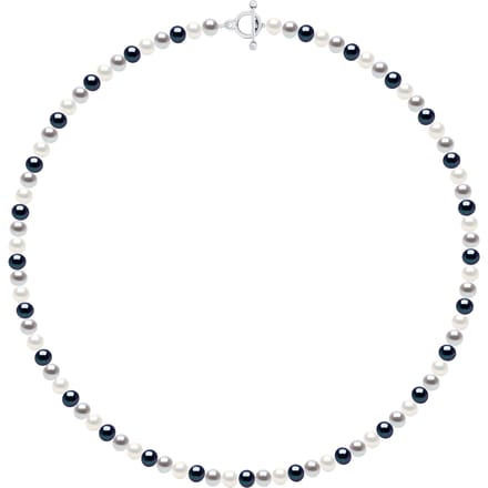Ketting van Echte Geïrrigeerde Zoetwaterpêrls en Ronde 6-7 mm