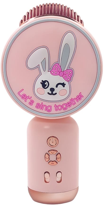Fivesquare Kids Bunny Karaoke Microphone – Kinder Karaoke Microfoon met Bunny Design,Roze, Bluetooth 5.1, 5W Speaker & LED Licht