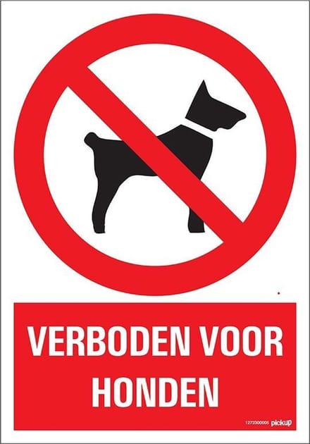 Pickup bord 23x33 cm Combinatie - Verboden voor honden