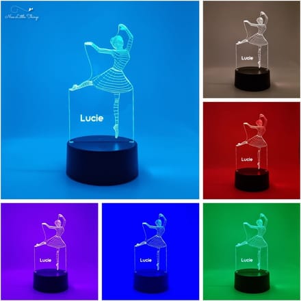 [Nice Little Things] - Gepersonaliseerde RGB LEDlamp Ballerina