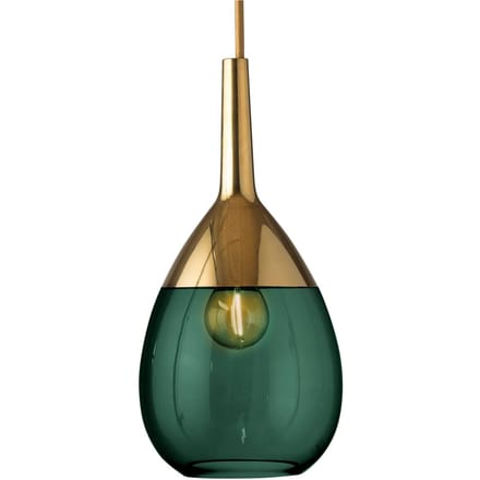 EBB & FLOW Lute S hanglamp goud klimopgroen