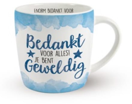 Mok - Enjoy - Bedankt voor alles, je bent geweldig - Met binnentekst