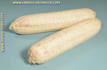 Witte salami in net, 2 stuks (W4) - 90x400 mm - vleesdummy