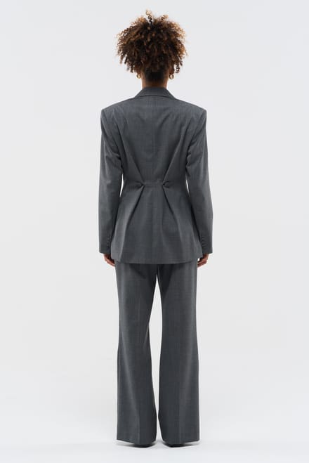 BENU Dames Grijze Getailleerde Blazer