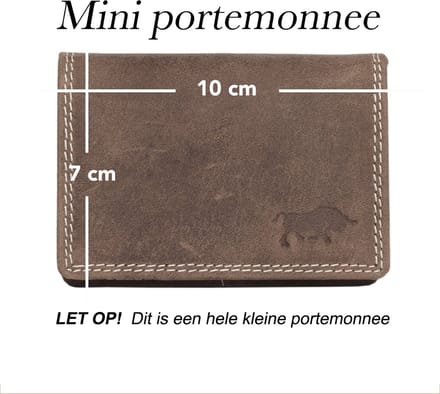 Dames Portemonnee - Mini - Lichtbruin Leer - Klein Model - Rits En Harmonica Model - Cognac