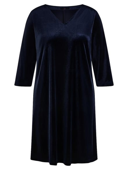 Fluwelen jurk Van Emilia Lay blauw