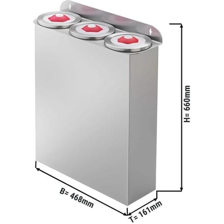 GGM Gastro Set Dreifach Becherspender - Kunststoff - Anbauversion