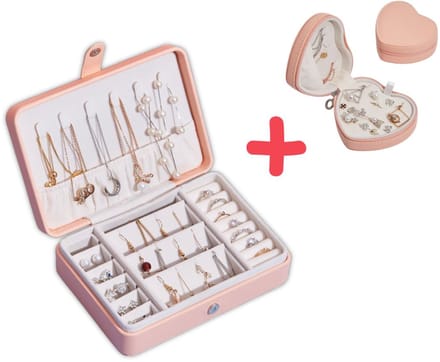 Sieraden Opberger – Luxe Juwelendoos met Indeling – Inclusief Gratis Klein Sieradendoosje