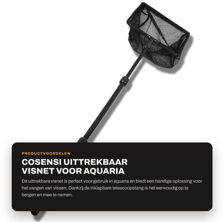 Cosensi - Dailygoods - Uittrekbaar Visnet voor Aquaria met Inklapbare Telescoopstang