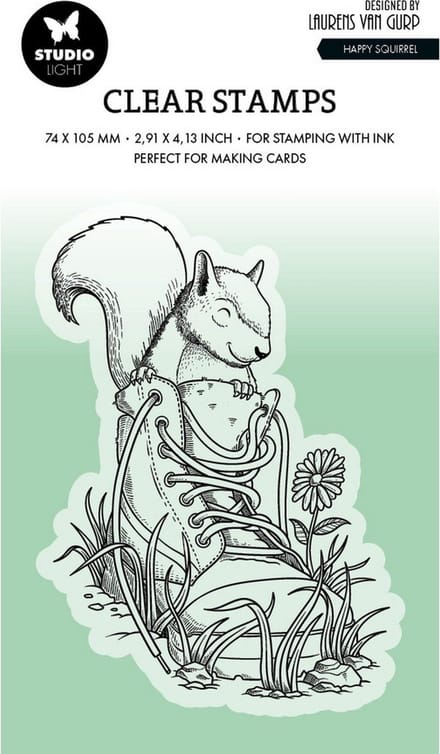 Studio Light • By Laurens Clear Stempel Happy Squirrel