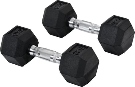 HOMCOM Set van 2 korte halters in zeshoekige vorm A91-017V01