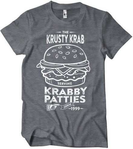 Spongebob The Krusty K-rab -T-shirt met K-rab-motief van Patties, donker/heather