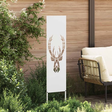 vidaXL - Tuin - Privacy - Scherm - Wit - 32 - x - 140 - cm - Koudgewalst - staal
