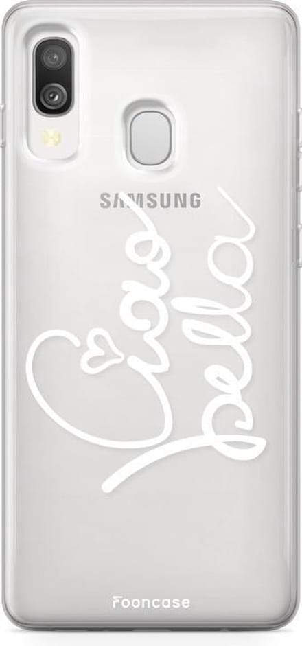 Fooncase Hoesje Geschikt voor Samsung Galaxy A40 - Shockproof Case - Back Cover / Soft Case - Ciao Bella!
