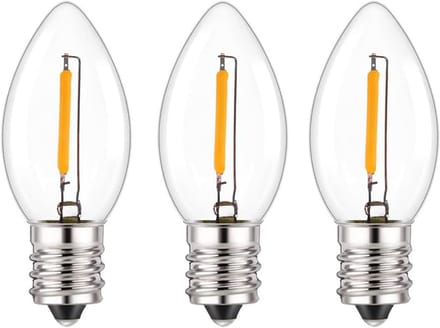 LED Kaarslamp - Kleine Gloeilamp - Nachtverlichting - Energiezuinig 05W - E12 Fitting - Warm Wit