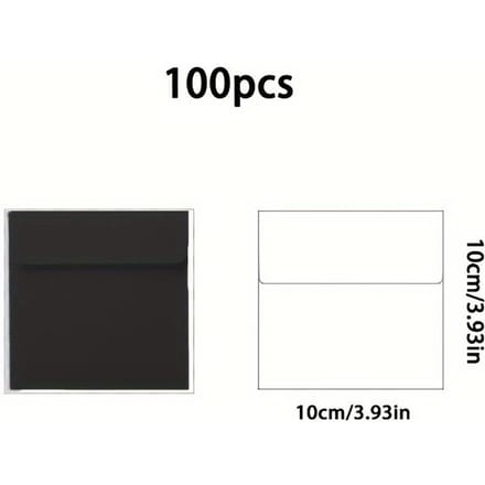 100 Stuks Vintage Vierkante Mini Kleine Envelop, Westerse Kraft Uitnodiging Literaire Envelop 100pcs