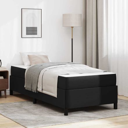 vidaXL - Bedframe - met - matras - Zwart - 80 - x - 200 - cm - Stof
