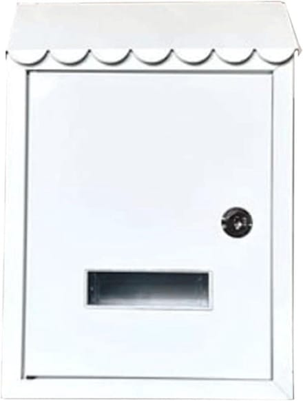 Hangende brievenbus - Postbox muur - Post ontvangen - Gegalvaniseerd ijzer - 21x7x30cm - Wit