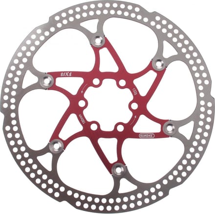 Elvedes Remschijf 180 Mm 6 Gaats Zilver/rood Staal