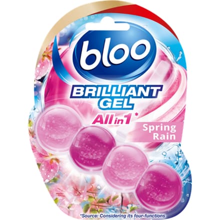 Blooo Brilliant Gel All In 1 Spring Rain Toiletblokje voor de Rand - 42 g