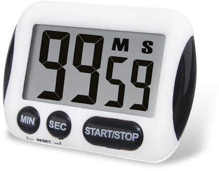 Orion - Elektronische Keuken Timer - LCD Display - Draagbaar - Wit/Zwart
