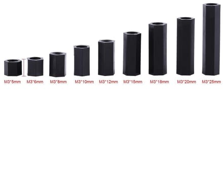 Dailygoods - 100 Stuks PA66 M3 Vrouwelijk Hex Schroefdraad Spacers
