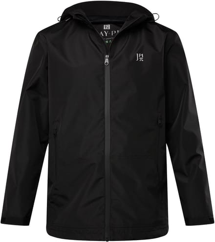 JAY-PI - Heren - Regenjas volledig functioneel outdoor 3 functies capuchon - Zwart - Maat L