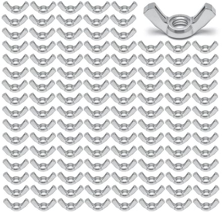 Solidchoice - Set van 120 M6 Vleugnuts Gegalvaniseerd - Hoogwaardige Handdraaivleugnuts voor Diverse Toepassingen