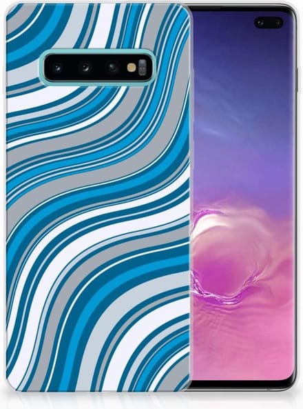 Samsung Galaxy S10 Plus TPU bumper Waves Blue