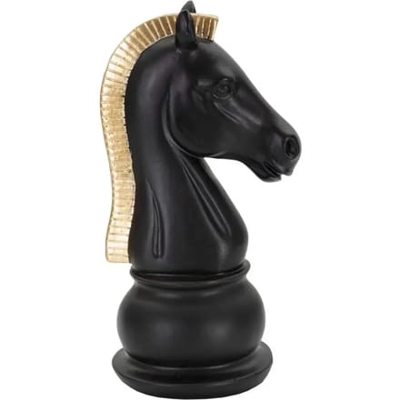 Decoratie Horse Black & Gold 10,5×8,5×19 cm