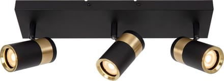 Lucide GORIK - Plafondspot (Plafondlamp) - 3xGU10 (MR16) - Zwart