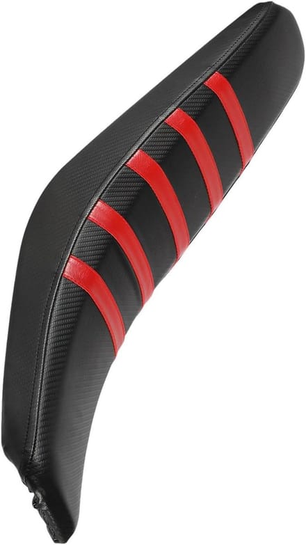 Motorfiets Zitje - Comfort Pad - Lange Ritten - Versterkte PVC - 15x12 cm - Rood